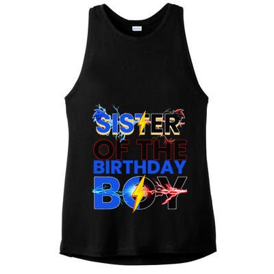 Sister Of The Birthday Boy Hedgehog Family Party Decorations Ladies PosiCharge Tri-Blend Wicking Tank