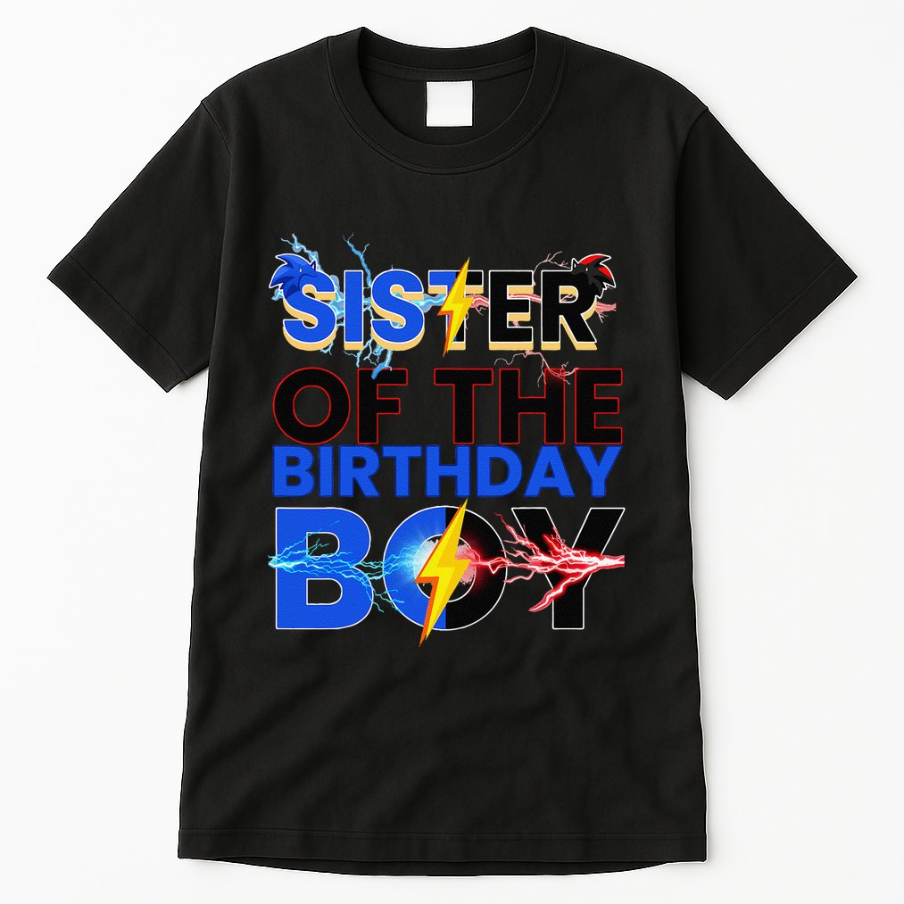 Sister Of The Birthday Boy Hedgehog Family Party Decorations Tall T-Shirt