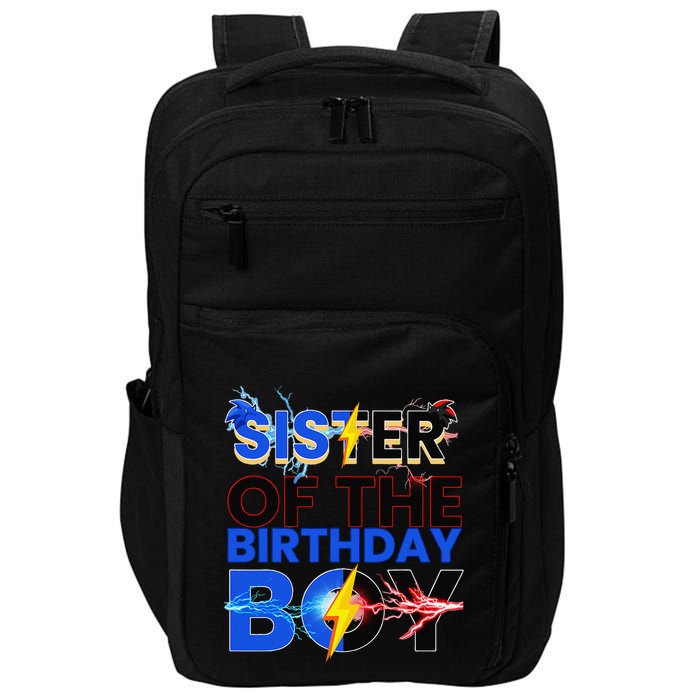Sister Of The Birthday Boy Hedgehog Family Party Decorations Impact Tech Backpack