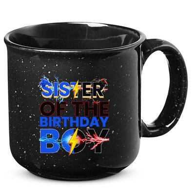 Sister Of The Birthday Boy Hedgehog Family Party Decorations 15oz Campfire Ceramic Mug