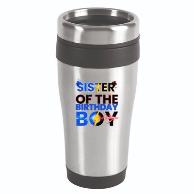 Sister Of The Birthday Boy Hedgehog Family Party Decorations 16oz Travel Tumbler