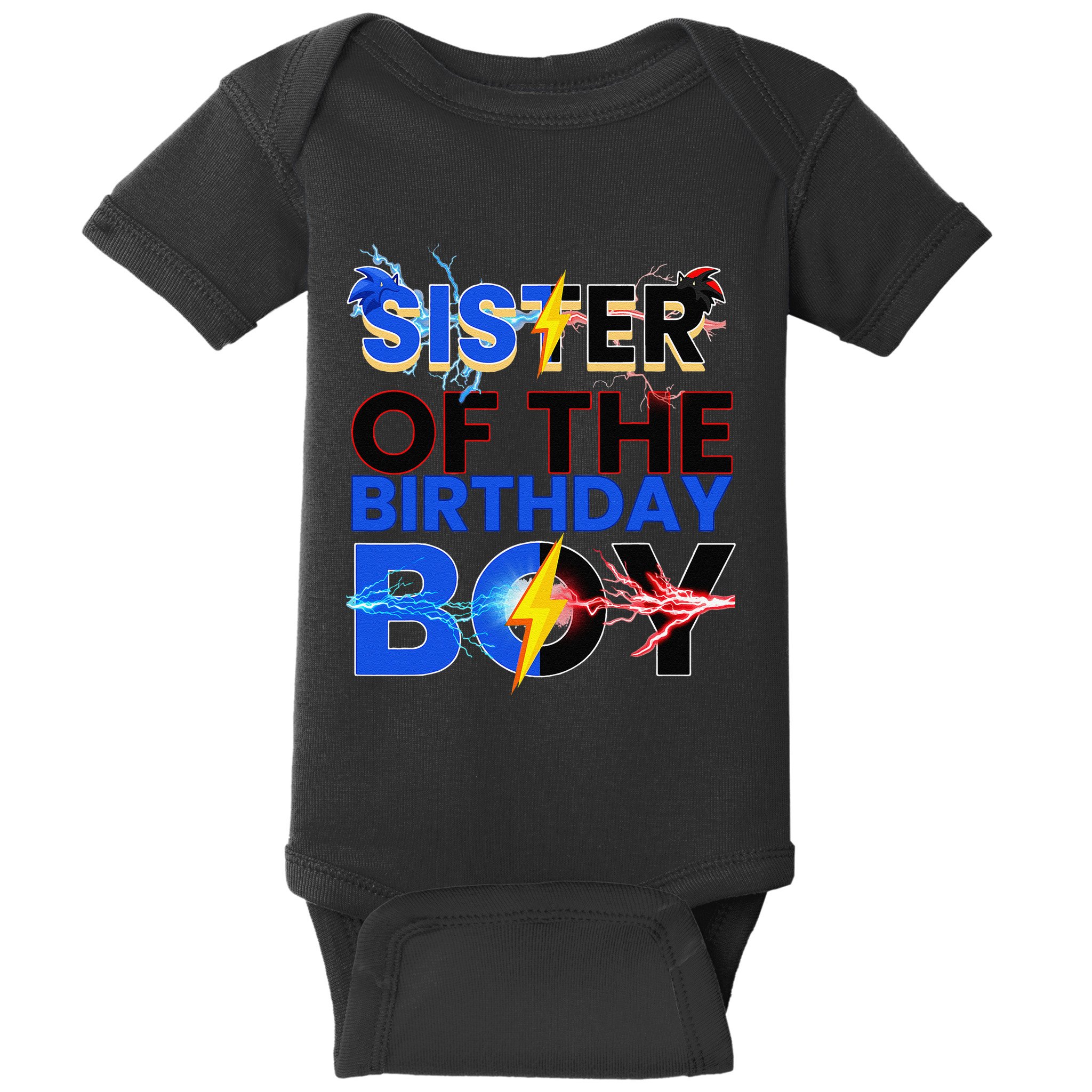 Sister Of The Birthday Boy Hedgehog Family Party Decorations Baby Bodysuit