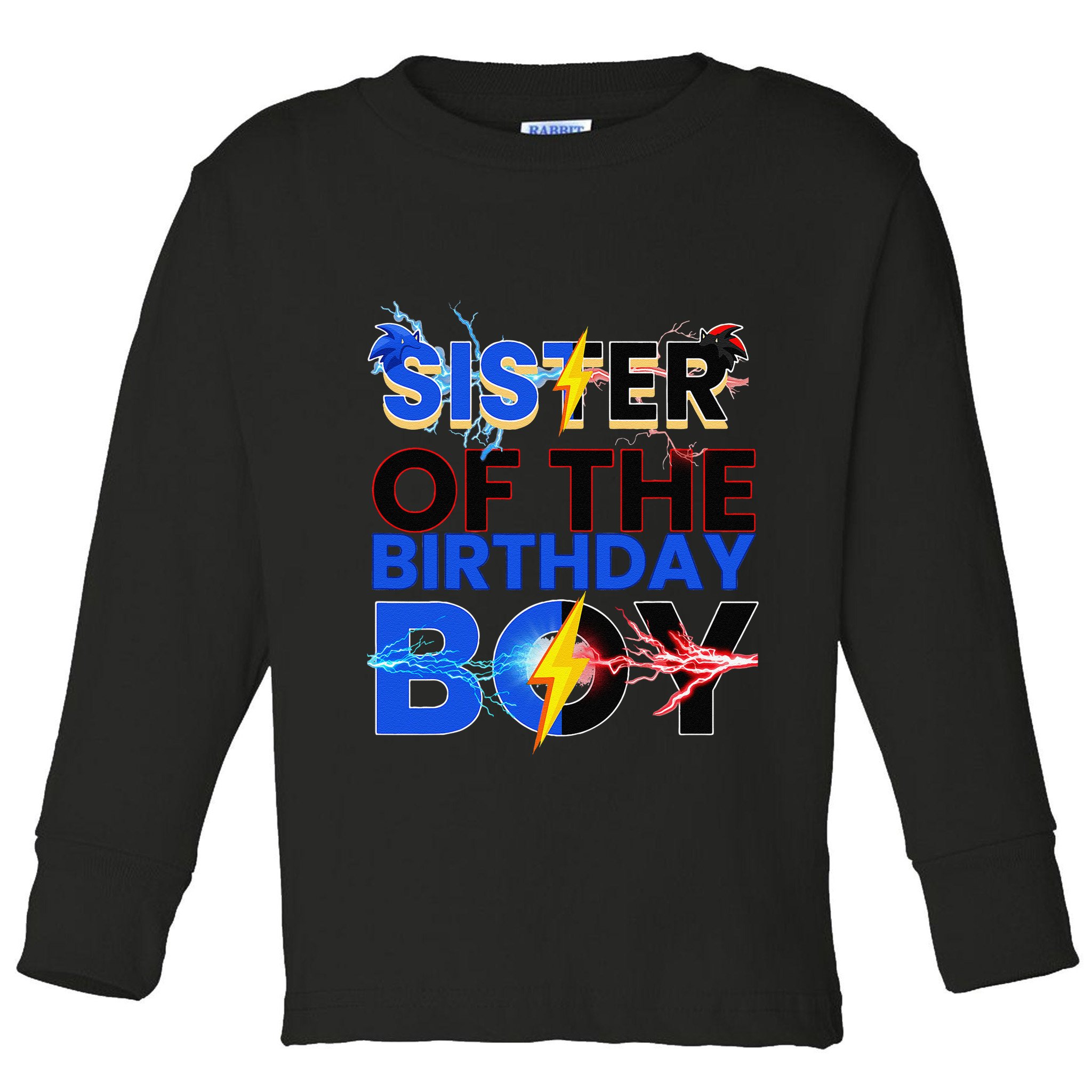 Sister Of The Birthday Boy Hedgehog Family Party Decorations Toddler Long Sleeve Shirt