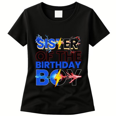 Sister Of The Birthday Boy Hedgehog Family Party Decorations Womens T-Shirt