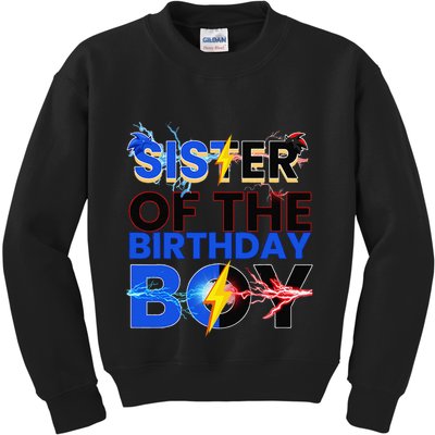 Sister Of The Birthday Boy Hedgehog Family Party Decorations Kids Sweatshirt