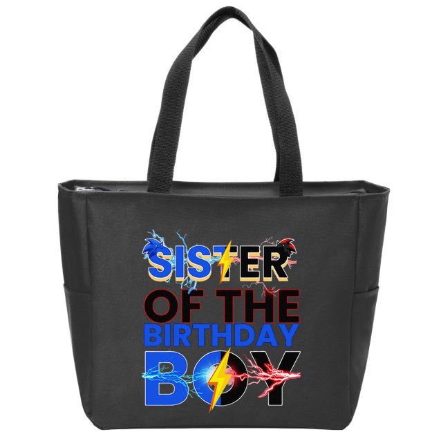 Sister Of The Birthday Boy Hedgehog Family Party Decorations Zip Tote Bag