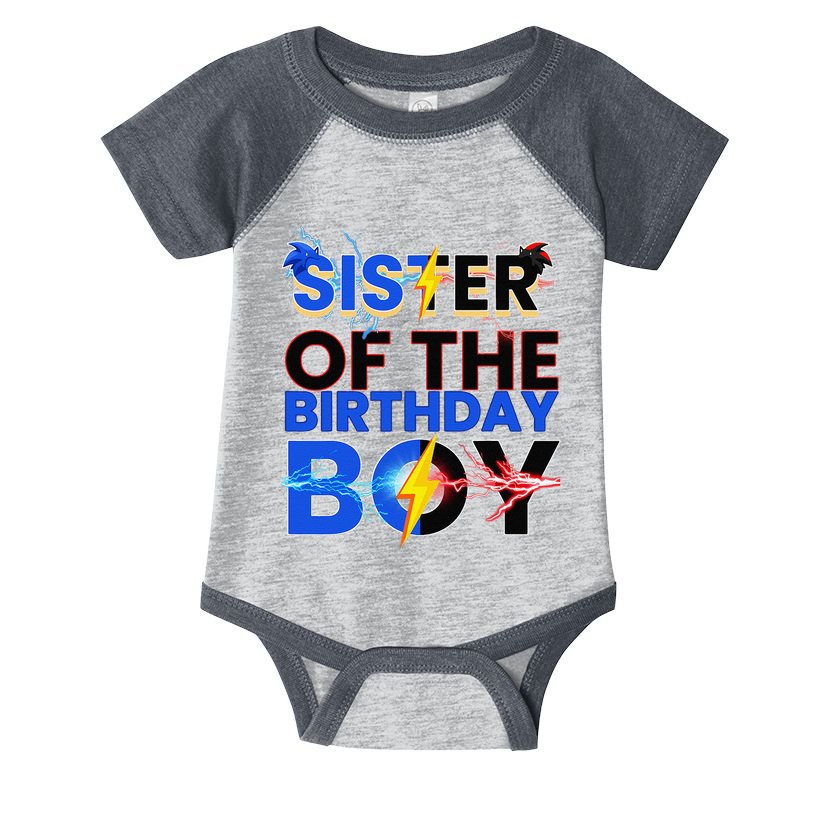 Sister Of The Birthday Boy Hedgehog Family Party Decorations Infant Baby Jersey Bodysuit