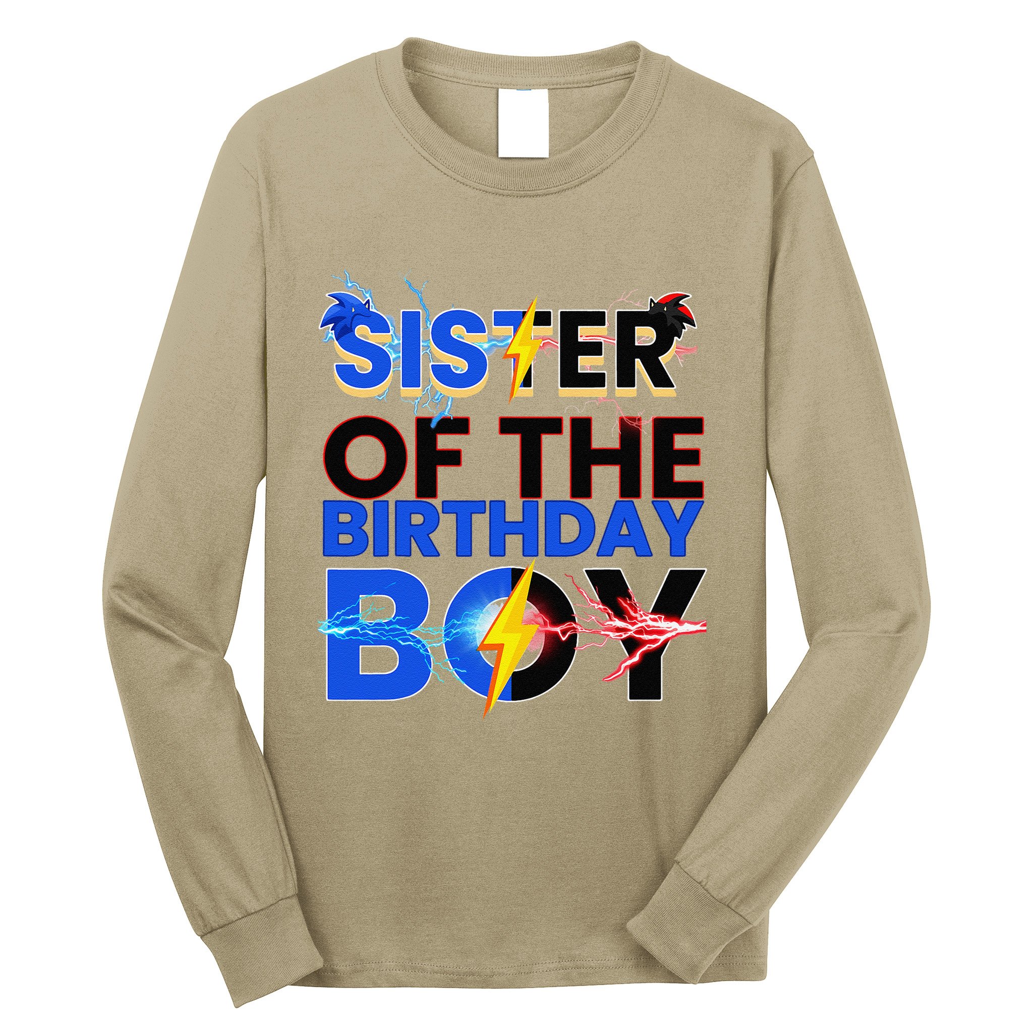 Sister Of The Birthday Boy Hedgehog Family Party Decorations Long Sleeve Shirt