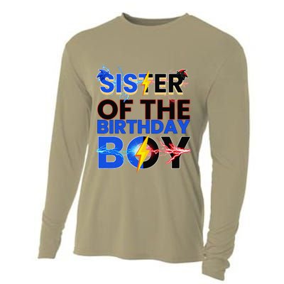Sister Of The Birthday Boy Hedgehog Family Party Decorations Cooling Performance Long Sleeve Crew