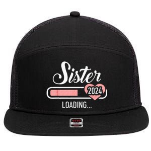 Sister Of The Birthday Cowboy Western Birthday Matching 7 Panel Mesh Trucker Snapback Hat