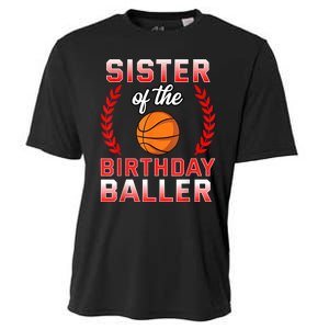 Sister Of The Birthday Boy Basketball Bday Celebration Cooling Performance Crew T-Shirt