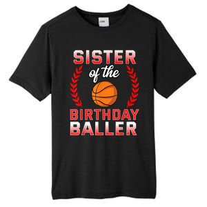 Sister Of The Birthday Boy Basketball Bday Celebration Tall Fusion ChromaSoft Performance T-Shirt