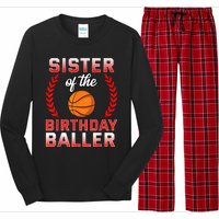 Sister Of The Birthday Boy Basketball Bday Celebration Long Sleeve Pajama Set