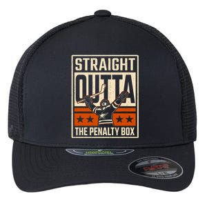 Straight Outta The Penalty Box Funny Hockey Player Fan Lover Flexfit Unipanel Trucker Cap