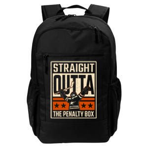 Straight Outta The Penalty Box Funny Hockey Player Fan Lover Daily Commute Backpack