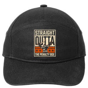 Straight Outta The Penalty Box Funny Hockey Player Fan Lover 7-Panel Snapback Hat