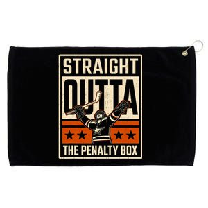 Straight Outta The Penalty Box Funny Hockey Player Fan Lover Grommeted Golf Towel