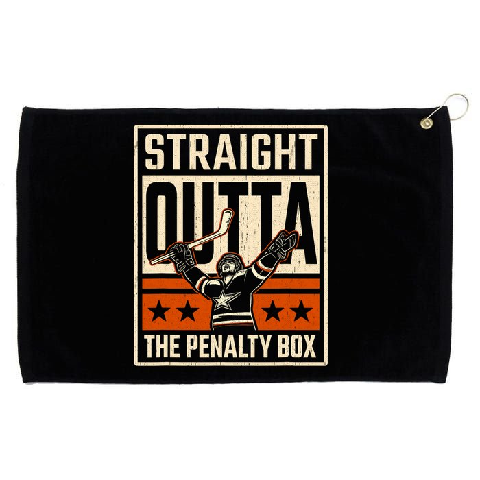 Straight Outta The Penalty Box Funny Hockey Player Fan Lover Grommeted Golf Towel