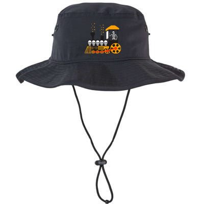 Skeleton On Train Halloween Transportation Funny Bucket Hat