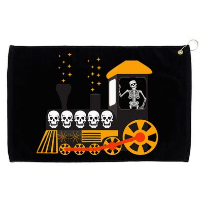 Skeleton On Train Halloween Transportation Funny Grommeted Golf Towel