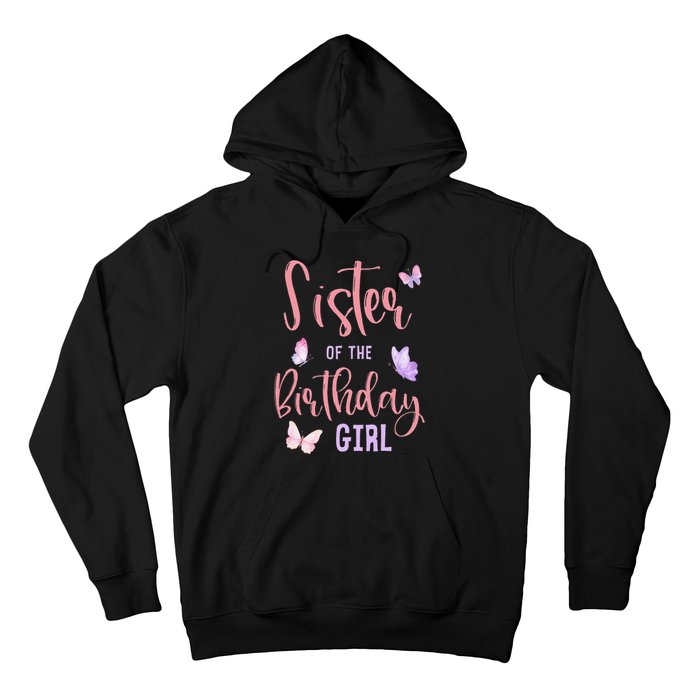 Sister of The Birthday Butterfly Party Matching Family Hoodie