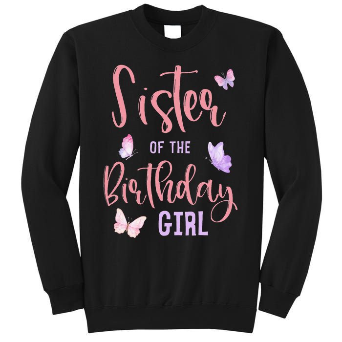 Sister of The Birthday Butterfly Party Matching Family Sweatshirt