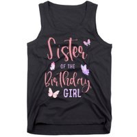 Sister of The Birthday Butterfly Party Matching Family Tank Top