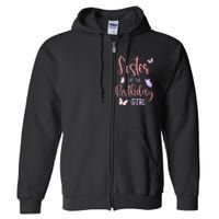 Sister of The Birthday Butterfly Party Matching Family Full Zip Hoodie