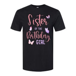 Sister of The Birthday Butterfly Party Matching Family Softstyle CVC T-Shirt