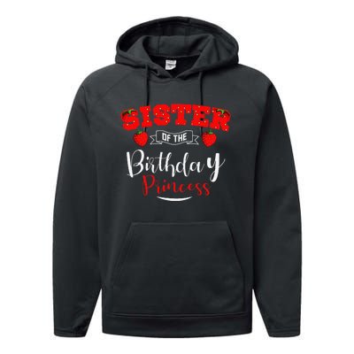 Sister Of The Birthday Princess Strawberry Theme Bday Party Performance Fleece Hoodie