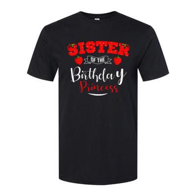 Sister Of The Birthday Princess Strawberry Theme Bday Party Softstyle CVC T-Shirt