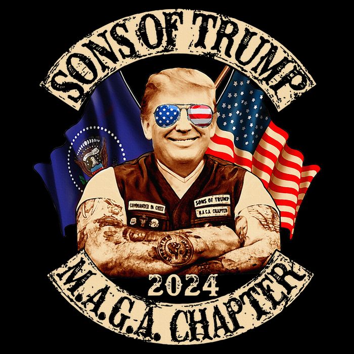Sons Of Trump Maga Chapter 2024 Funny Sustainable Knit Beanie