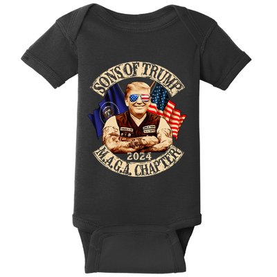 Sons Of Trump Maga Chapter 2024 Funny Baby Bodysuit
