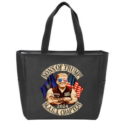 Sons Of Trump Maga Chapter 2024 Funny Zip Tote Bag