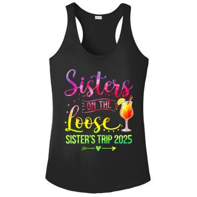 Sisters On The Loose Tie Dye SisterS Weekend Trip 2025 Ladies PosiCharge Competitor Racerback Tank