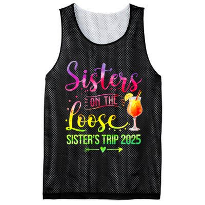 Sisters On The Loose Tie Dye SisterS Weekend Trip 2025 Mesh Reversible Basketball Jersey Tank