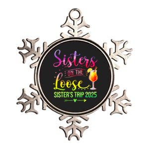 Sisters On The Loose Tie Dye SisterS Weekend Trip 2025 Metallic Star Ornament