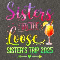 Sisters On The Loose Tie Dye SisterS Weekend Trip 2025 Cotton Canvas Backpack