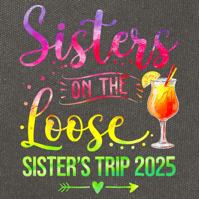 Sisters On The Loose Tie Dye SisterS Weekend Trip 2025 Cotton Canvas Backpack