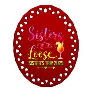 Sisters On The Loose Tie Dye SisterS Weekend Trip 2025 Ceramic Oval Ornament