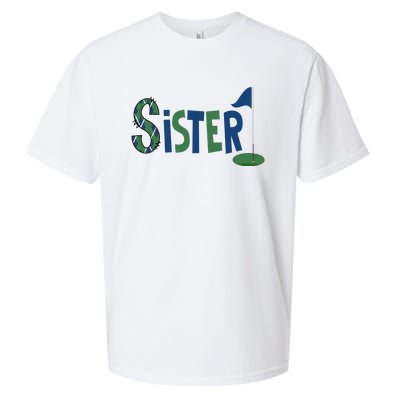 Sister Of The Birthday Boy Hole In One Golf Sport Matching Sueded Cloud Jersey T-Shirt