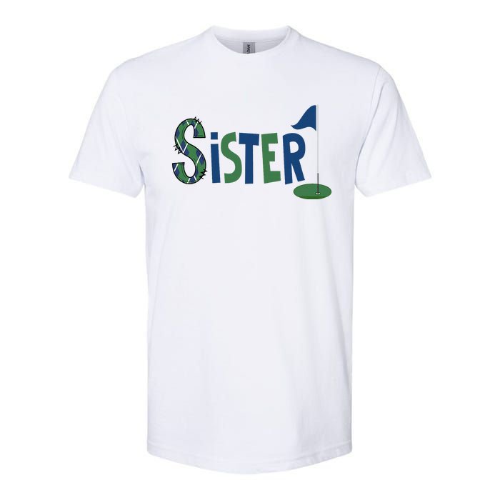 Sister Of The Birthday Boy Hole In One Golf Sport Matching Softstyle CVC T-Shirt