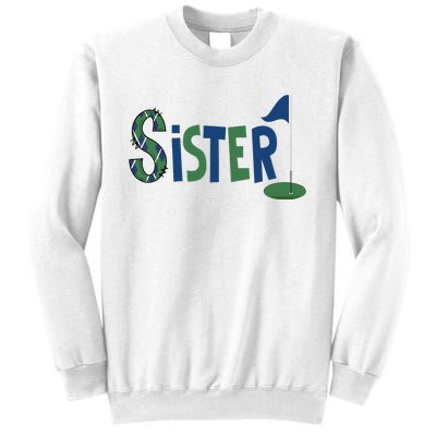 Sister Of The Birthday Boy Hole In One Golf Sport Matching Sweatshirt