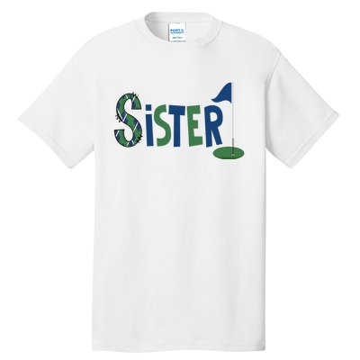 Sister Of The Birthday Boy Hole In One Golf Sport Matching Tall T-Shirt