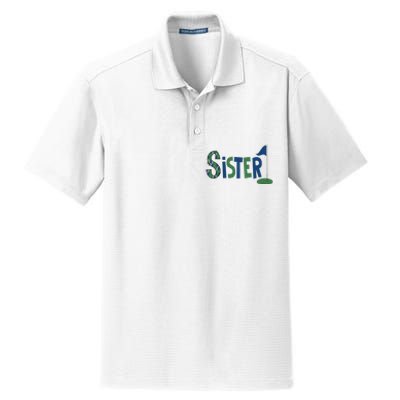 Sister Of The Birthday Boy Hole In One Golf Sport Matching Dry Zone Grid Polo