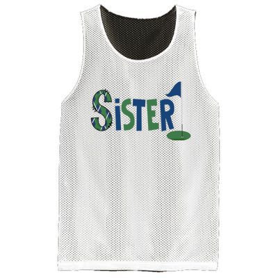 Sister Of The Birthday Boy Hole In One Golf Sport Matching Mesh Reversible Basketball Jersey Tank