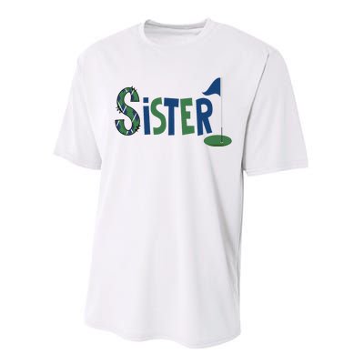 Sister Of The Birthday Boy Hole In One Golf Sport Matching Performance Sprint T-Shirt