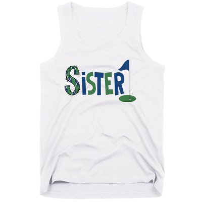 Sister Of The Birthday Boy Hole In One Golf Sport Matching Tank Top