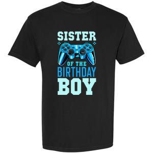 Sister of the Birthday Matching Video Game Birthday Gift Garment-Dyed Heavyweight T-Shirt