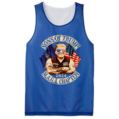 Sons of Trump Maga Chapter 2024  Mesh Reversible Basketball Jersey Tank